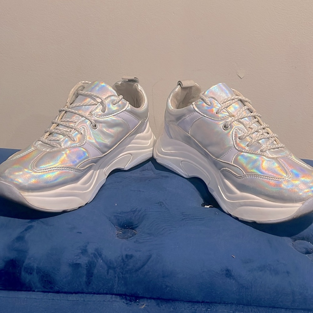 Topshop Iridescent  shoes- worn once - Picture 4 of 4